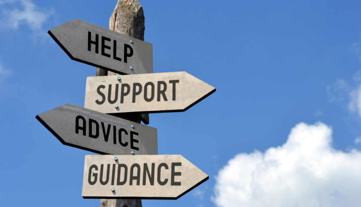 Help, support, advice, guidance signpost
