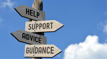 Help, support, advice, guidance signpost
