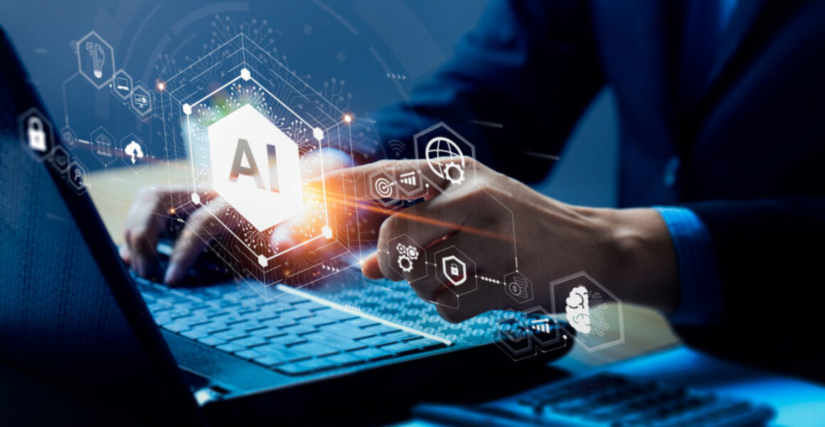 Businessman touching the brain working of Artificial Intelligence (AI) Automation, Predictive analytics, Customer service AI-powered chatbot, analyze customer data, business and technology Anthropic launches Claude Opus 4.6 as AI market faces investor uncertainty
