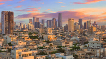 Huge Panorama of Tel Aviv city, with the older Buildings in the foreground, and the modern Skyscrapers in the background. Under a very beautiful Sky. Israel Has Turned AI Into an Everyday Reality — And It’s Saving Lives